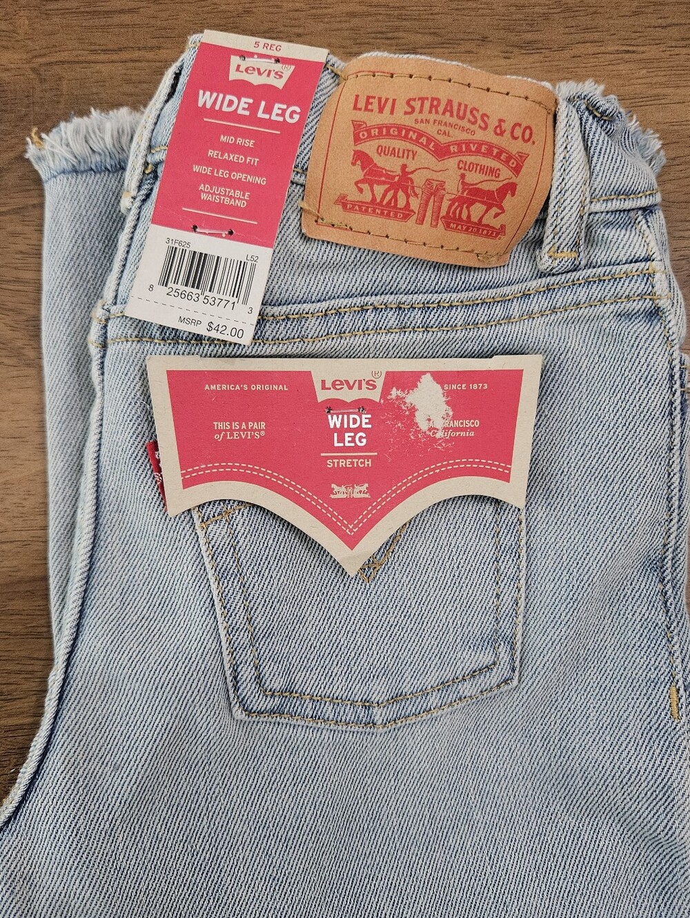 Girls LEVIS Wide Leg Pant - SIZE 5 REG - Picture 5 of 7